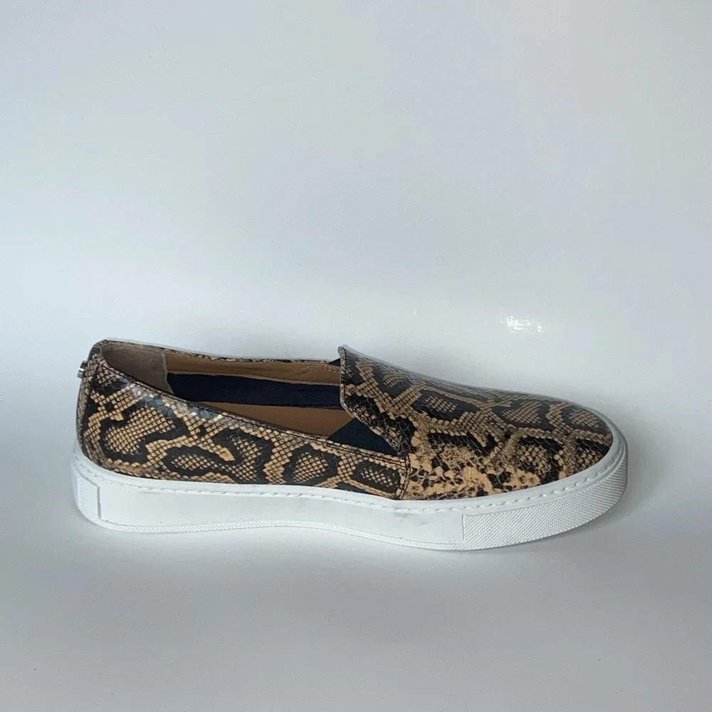 Aquatalia Slip On Loafers Python Leather Snake Shoe Women's Size $450